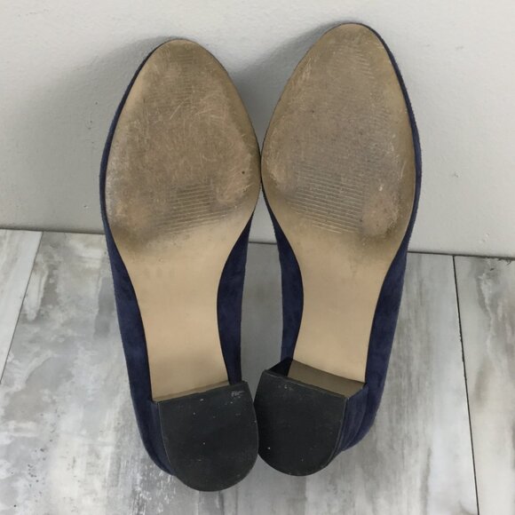 Talbots Blue Leather Heels 6.5 - Picture 9 of 10